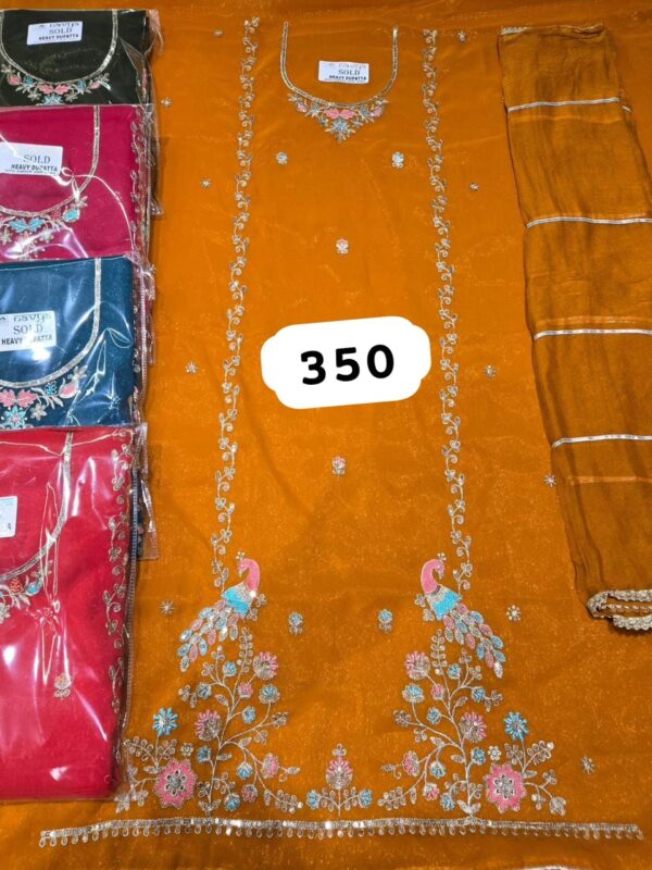 Navya Shimmer Top Pure Chiffon Dupatta Unstitched Suits