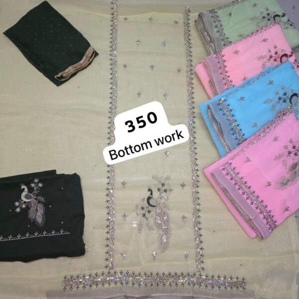 1000677088 SCAK Shimmer Top Pure Chiffon Dupatta Unstitched Suits