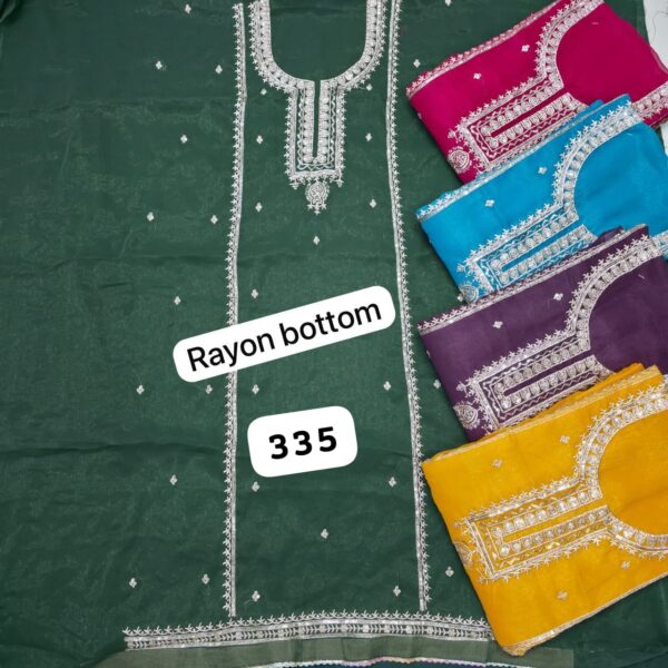 1000677089 SCAK Shimmer Top Pure Chiffon Dupatta Unstitched Suits