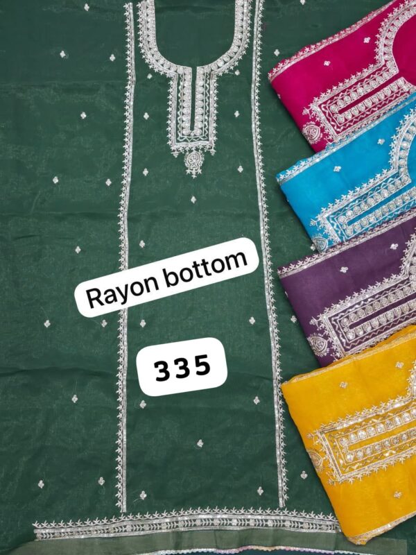 SCAK Shimmer Top Pure Chiffon Dupatta Unstitched Suits