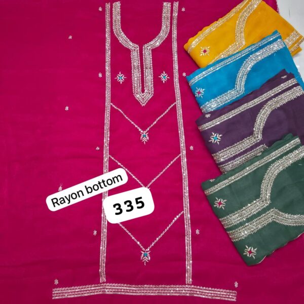 1000677091 SCAK Glass Top Pure Chiffon Dupatta Unstitched Suits