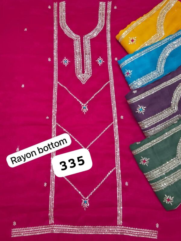 1000677091 SCAK Glass Top Pure Chiffon Dupatta Unstitched Suits