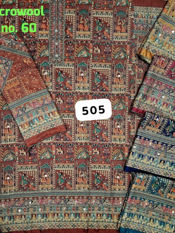 Vijay Winter Top Acrowool Dupatta Unstitched Suits