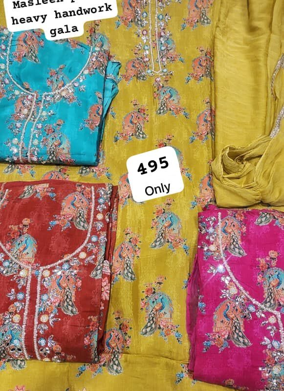 1000677453 SCAK Muslin Top Pure Chiffon Dupatta Unstitched Suits