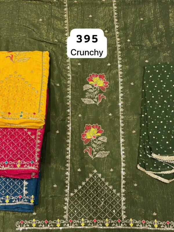 SCAK Crunchy Top Pure Chiffon Dupatta Unstitched Suits