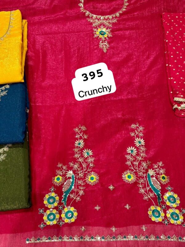 SCAK Crunchy Top Pure Chiffon Dupatta Unstitched Suits