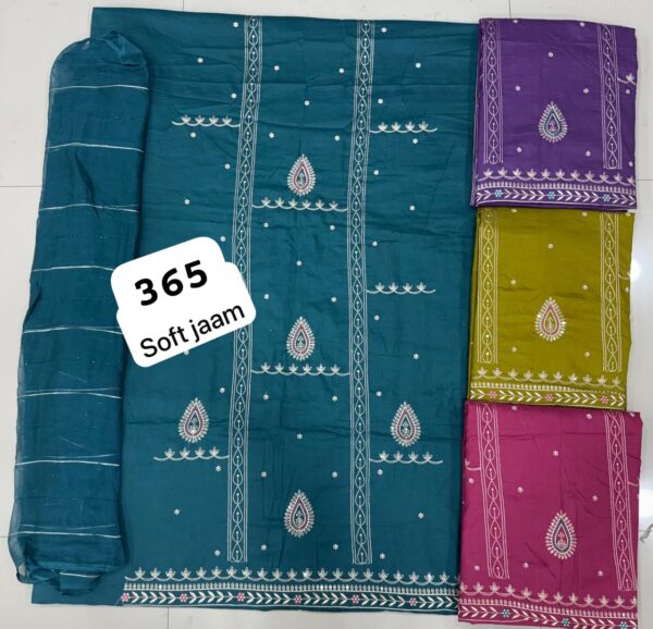 1000677458 SCAK Soft Jaam Top Pure Chiffon Dupatta Unstitched Suits