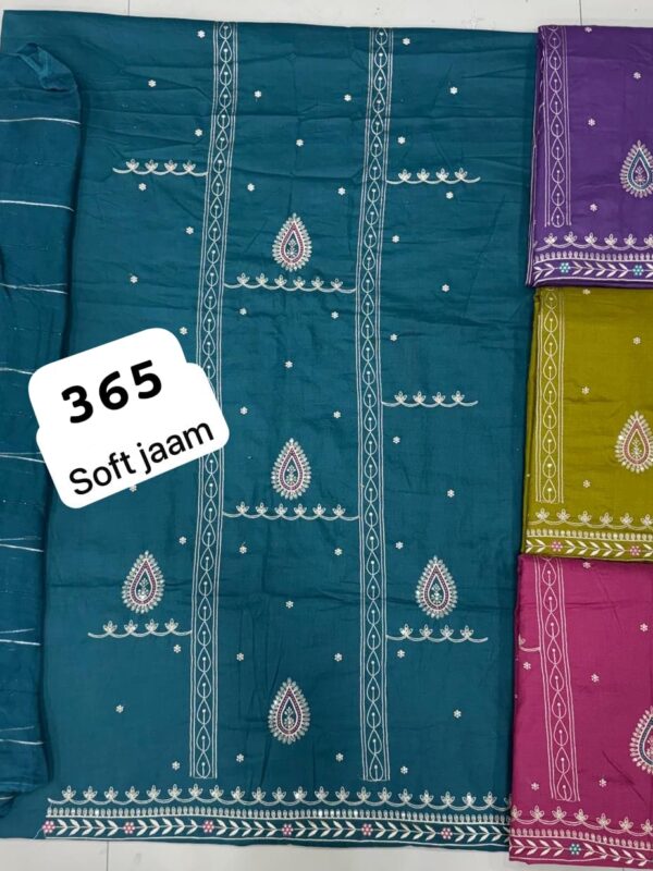 1000677458 SCAK Soft Jaam Top Pure Chiffon Dupatta Unstitched Suits