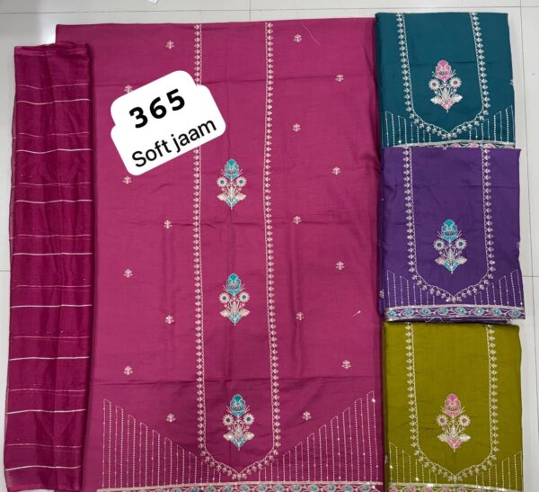 1000677462 SCAK Soft Jaam Top Pure Chiffon Dupatta Unstitched Suits