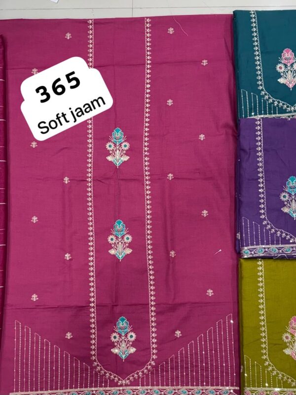 1000677462 SCAK Soft Jaam Top Pure Chiffon Dupatta Unstitched Suits