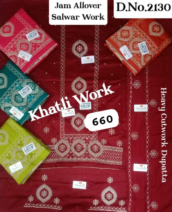 1000677472 Swastik Jaam Top Pure Chiffon Dupatta Unstitched Suits