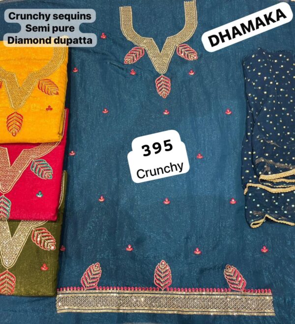 SCAK Crunchy Top Pure Chiffon Dupatta Unstitched Suits