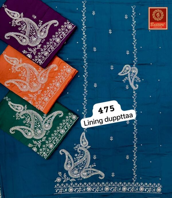 Bansuri Jaam Top Pure Chiffon Dupatta Unstitched Suits