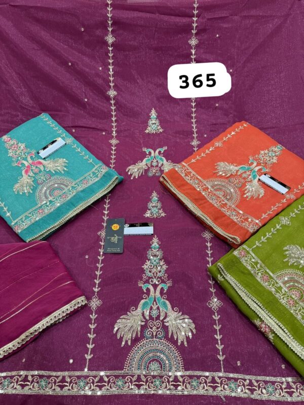 1000690746 SCAK Shimmer Top Pure Chiffon Dupatta Unstitched Suits