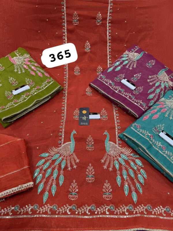 SCAK Shimmer Top Pure Chiffon Dupatta Unstitched Suits