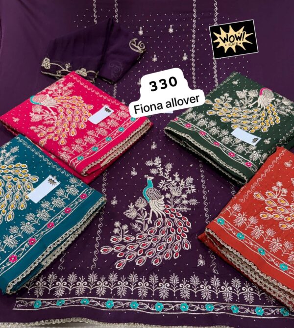 SCAK Fiona Top Pure Chiffon Dupatta Unstitched Suits