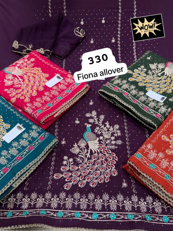 SCAK Fiona Top Pure Chiffon Dupatta Unstitched Suits