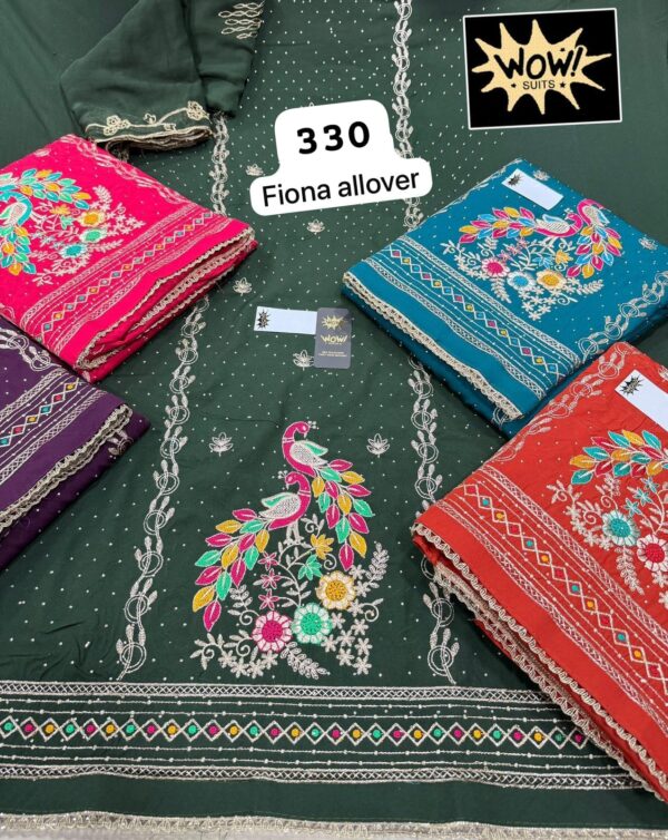 SCAK Fiona Top Pure Chiffon Dupatta Unstitched Suits