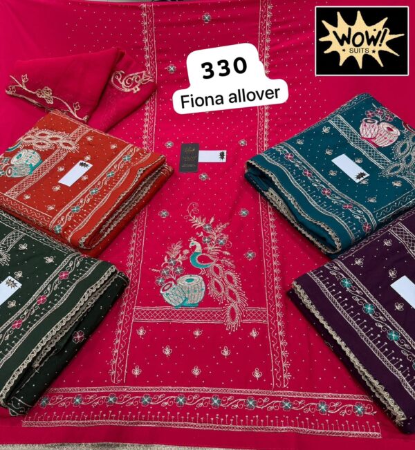 SCAK Fiona Top Pure Chiffon Dupatta Unstitched Suits