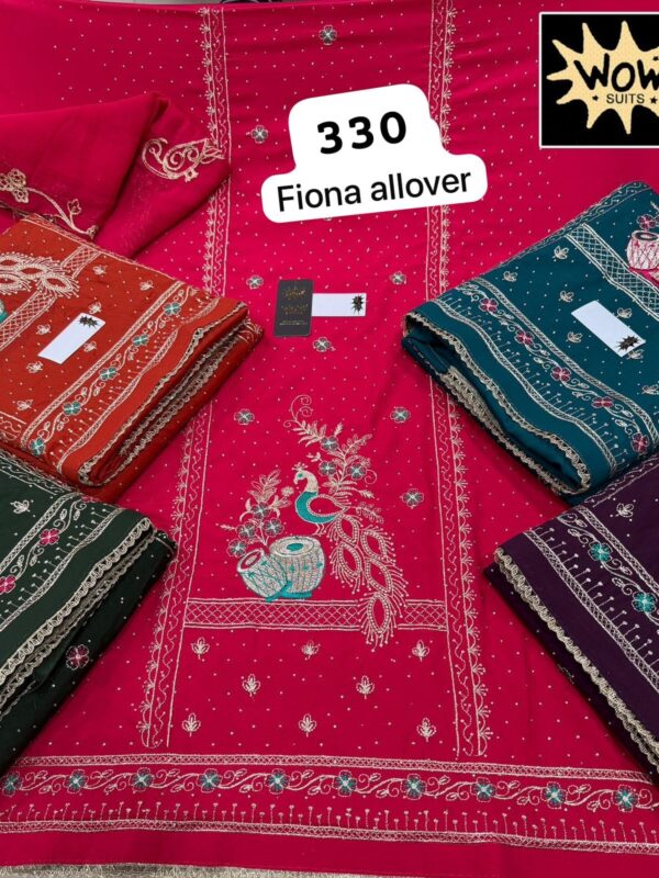 SCAK Fiona Top Pure Chiffon Dupatta Unstitched Suits