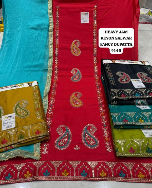 SCAK Jaam Top Pure Chiffon Dupatta Unstitched Suits