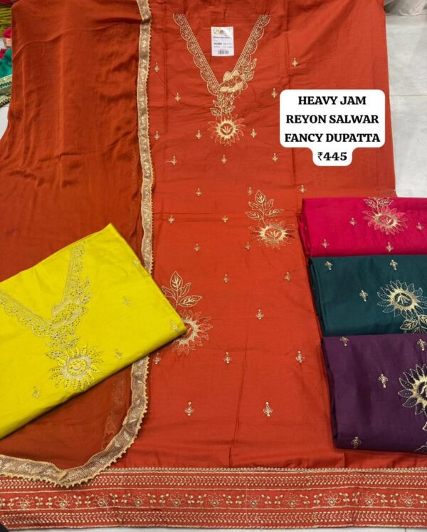 SCAK Jaam Top Pure Chiffon Dupatta Unstitched Suits