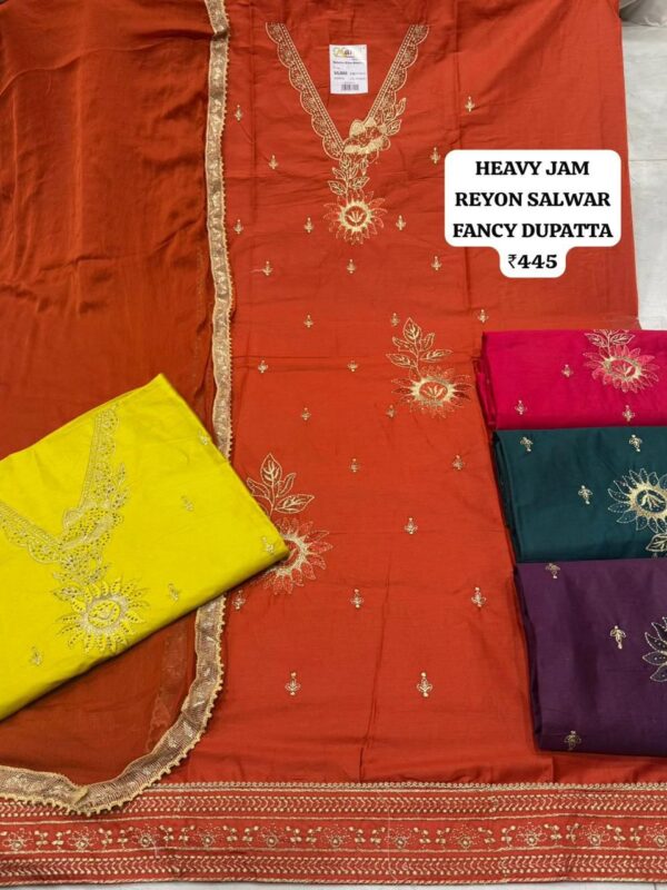 SCAK Jaam Top Pure Chiffon Dupatta Unstitched Suits