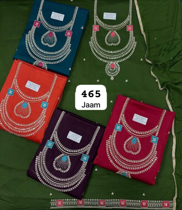 SCAK Jaam Top Pure Chiffon Dupatta Unstitched Suits