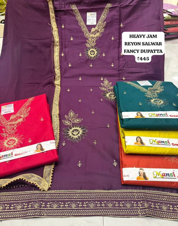 SCAK Jaam Top Pure Chiffon Dupatta Unstitched Suits