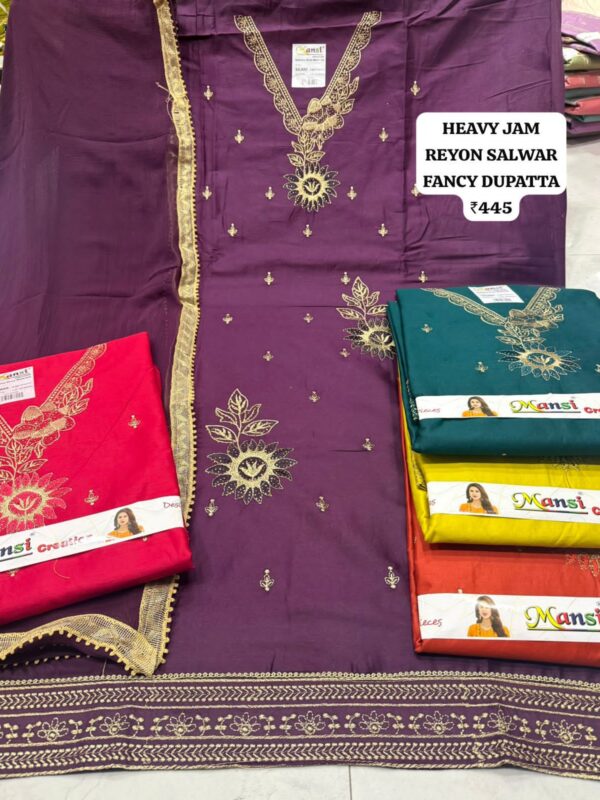 1000691700 SCAK Jaam Top Pure Chiffon Dupatta Unstitched Suits