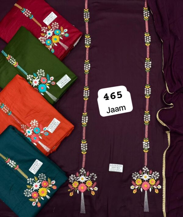 SCAK Jaam Top Pure Chiffon Dupatta Unstitched Suits