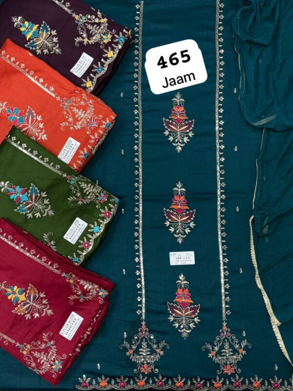 1000691702 SCAK Jaam Top Pure Chiffon Dupatta Unstitched Suits