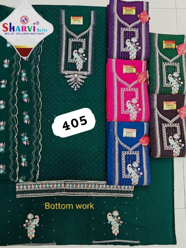 1000712391 Sharvi Fiona Top Pure Chiffon Dupatta Unstitched Suits