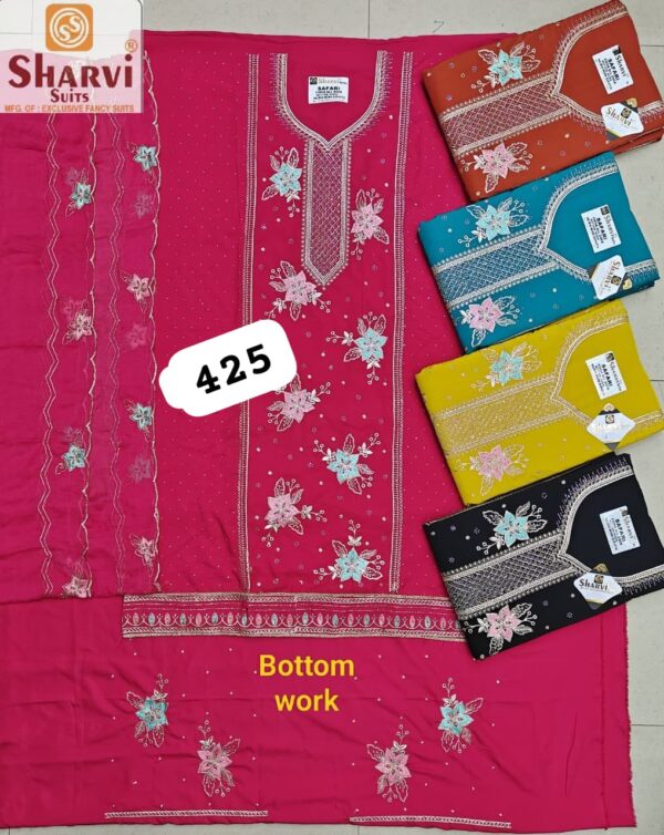 Sharvi Fiona Top Pure Chiffon Dupatta Unstitched Suits