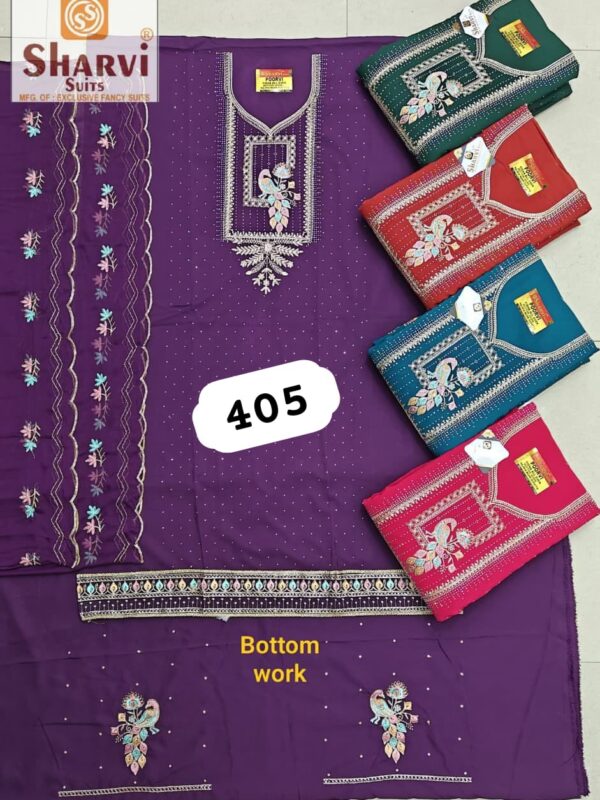 1000712394 Sharvi Fiona Top Pure Chiffon Dupatta Unstitched Suits