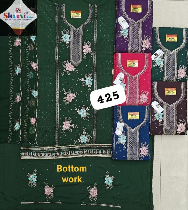 Sharvi Fiona Top Pure Chiffon Dupatta Unstitched Suits