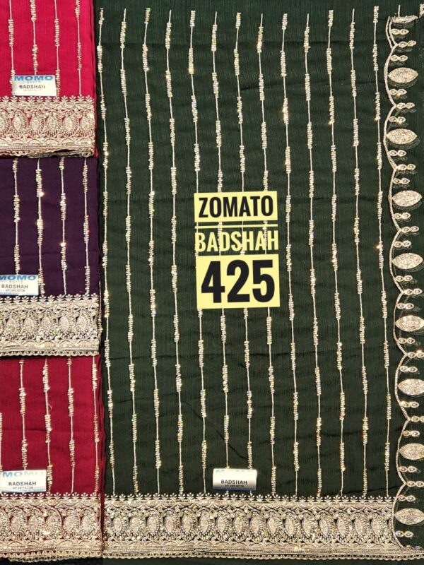 SCAK Fiona Top Pure Chiffon Dupatta Unstitched Suits