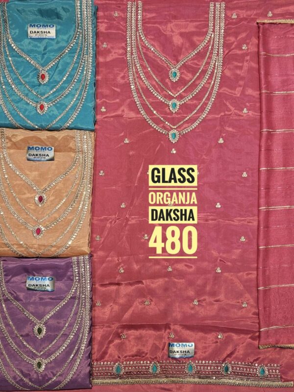 1000712398 SCAK Glass Top Pure Chiffon Dupatta Unstitched Suits