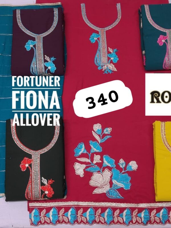 Ronshi Fiona Top Pure Chiffon Dupatta Unstitched Suits