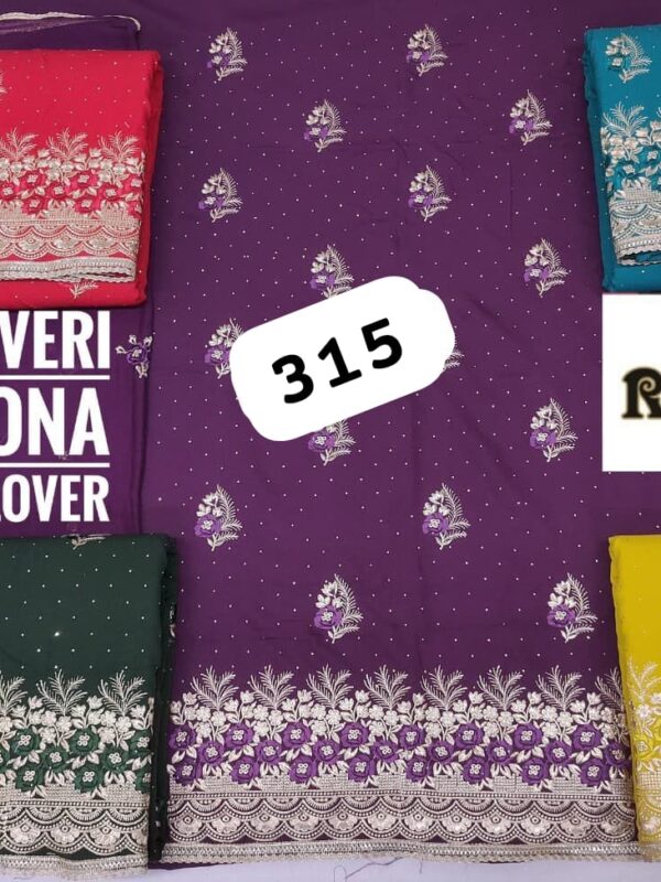 Ronshi Fiona Top Pure Chiffon Dupatta Unstitched Suits