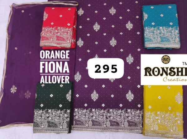 Ronshi Fiona Top Pure Chiffon Dupatta Unstitched Suits