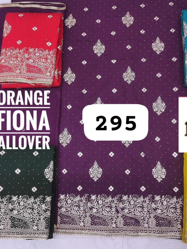 1000712435 Ronshi Fiona Top Pure Chiffon Dupatta Unstitched Suits