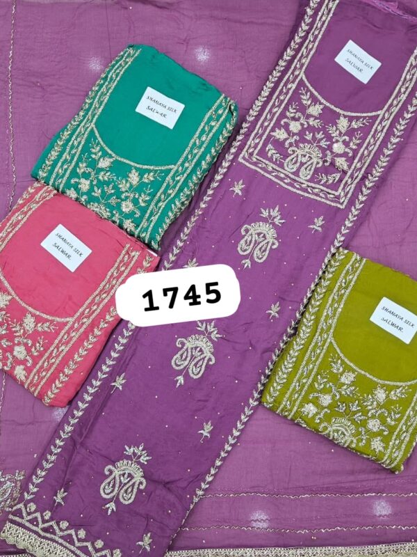 SCAK Organza Top Pure Chiffon Dupatta Unstitched Suits