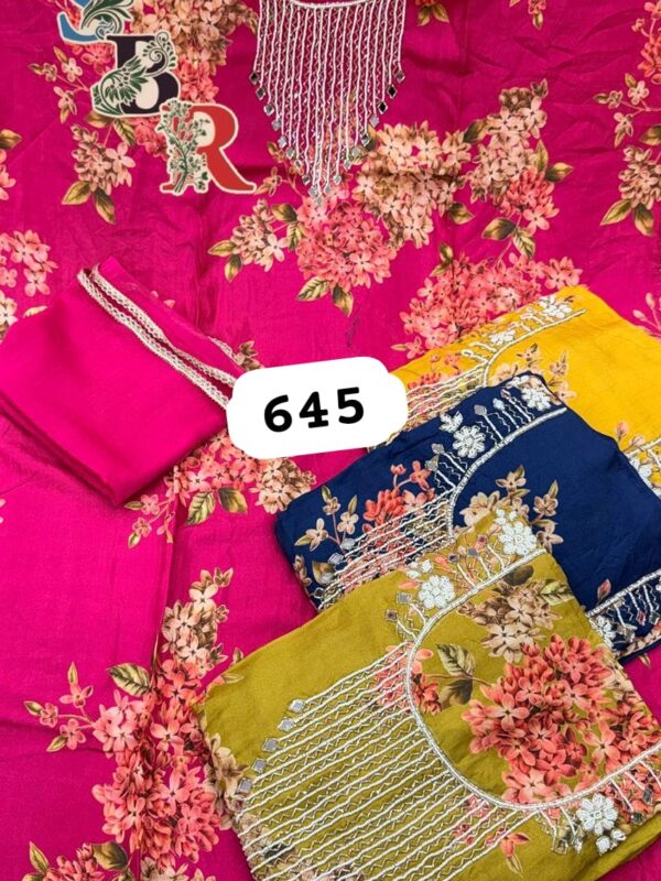 1000716214 SCAK Muslin Top Pure Chiffon Dupatta Unstitched Suits