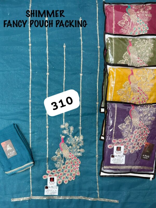 1000716251 SCAK Shimmer Top Pure Chiffon Dupatta Unstitched Suits