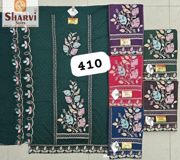 Sharvi Fiona Top Pure Chiffon Dupatta Unstitched Suits