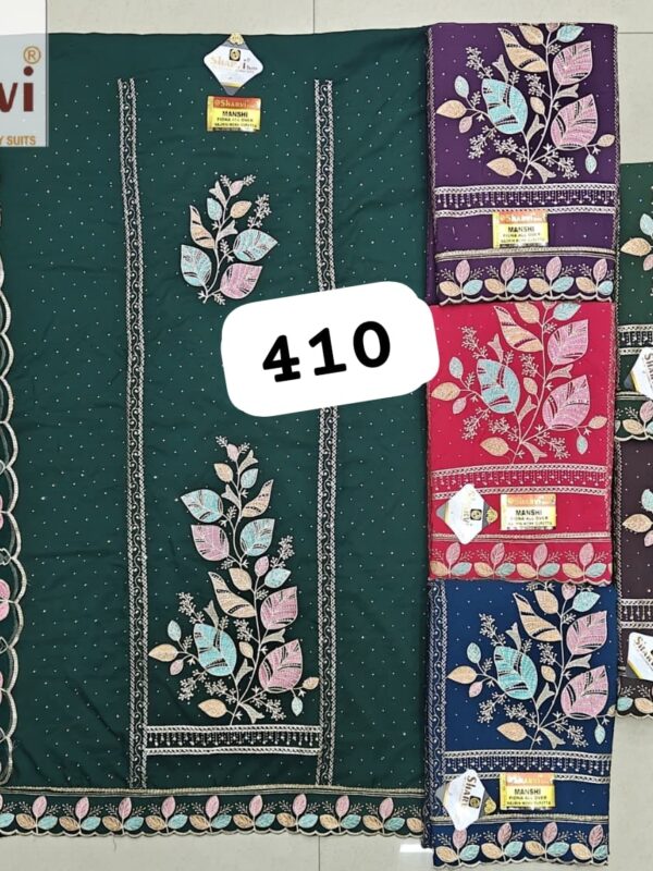 1000716257 Sharvi Fiona Top Pure Chiffon Dupatta Unstitched Suits