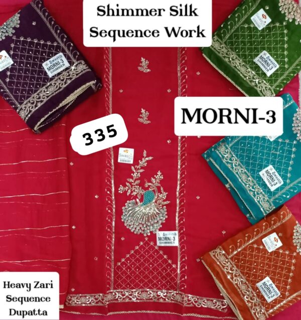 Swastik Glass Top Pure Chiffon Dupatta Unstitched Suits