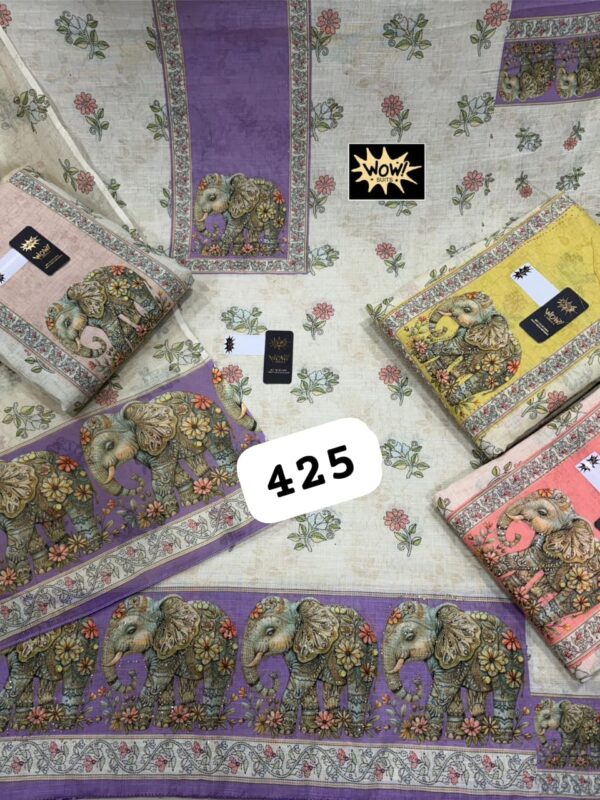 Wow Linen Top Linen Dupatta Unstitched Suits