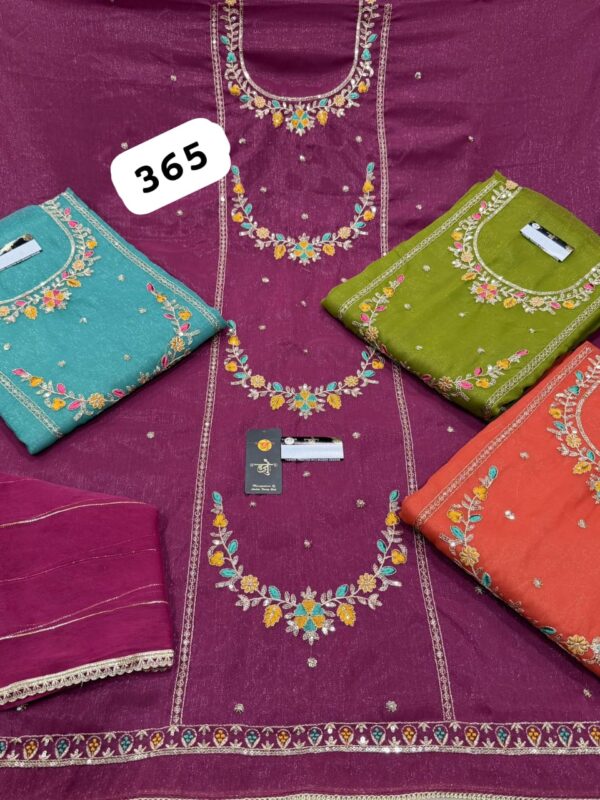 1000716269 SCAK Shimmer Top Pure Chiffon Dupatta Unstitched Suits